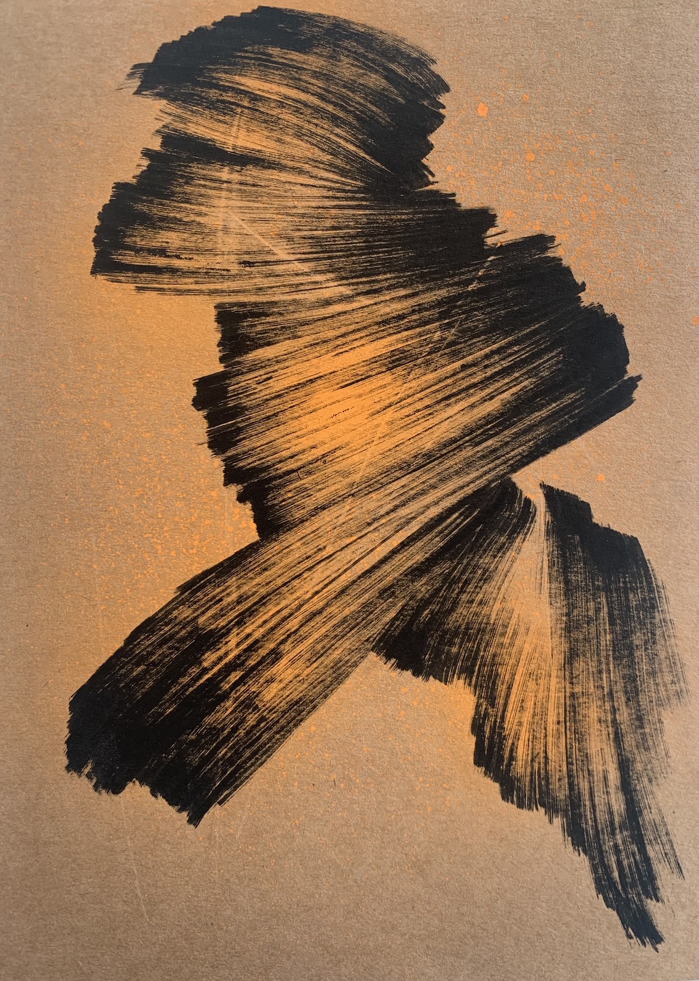 Kra_260926, Acrylique sur kraft, 21 x 29 cm, par mellaho
