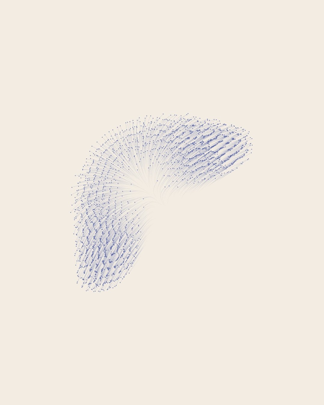 Murmuration, Simulation générative, navigateur, Plein écran, en mouvement continu, par mellaho